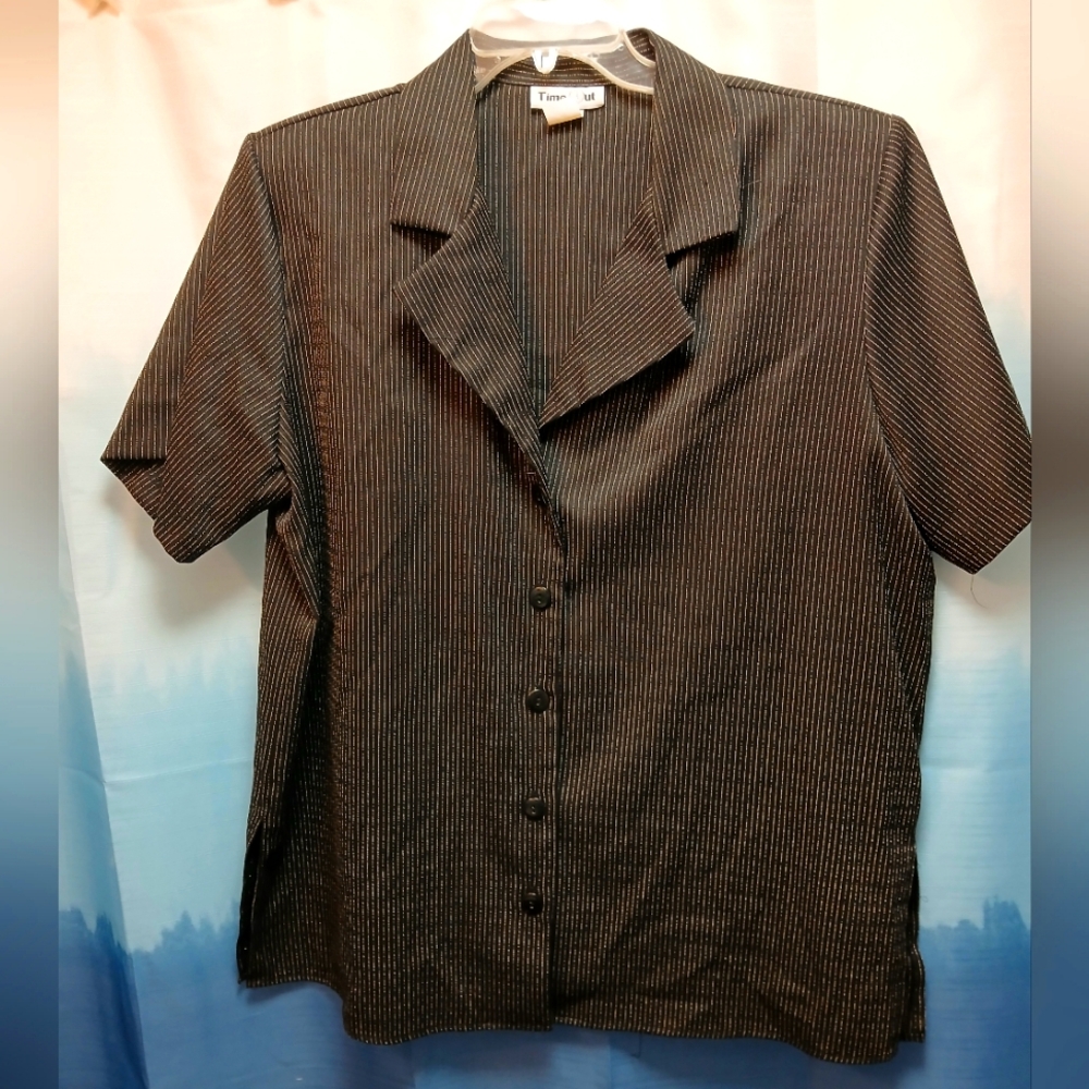 Time Out Short Sleeve Blouse 2X